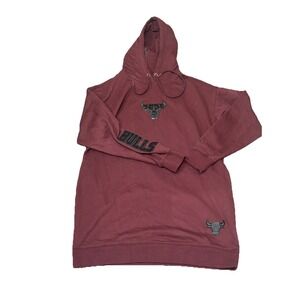 Team Pro Standard Chicago Bulls Wine Hoodie Dress Size Medium Cozy‎ NWT $85
